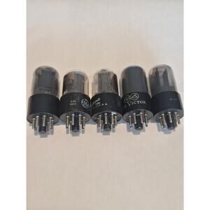Vintage 6SN7 Tube Lot RCA Victor Cunningham GE Black Base Untested Look
